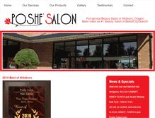 Tablet Screenshot of poshe-salon.com